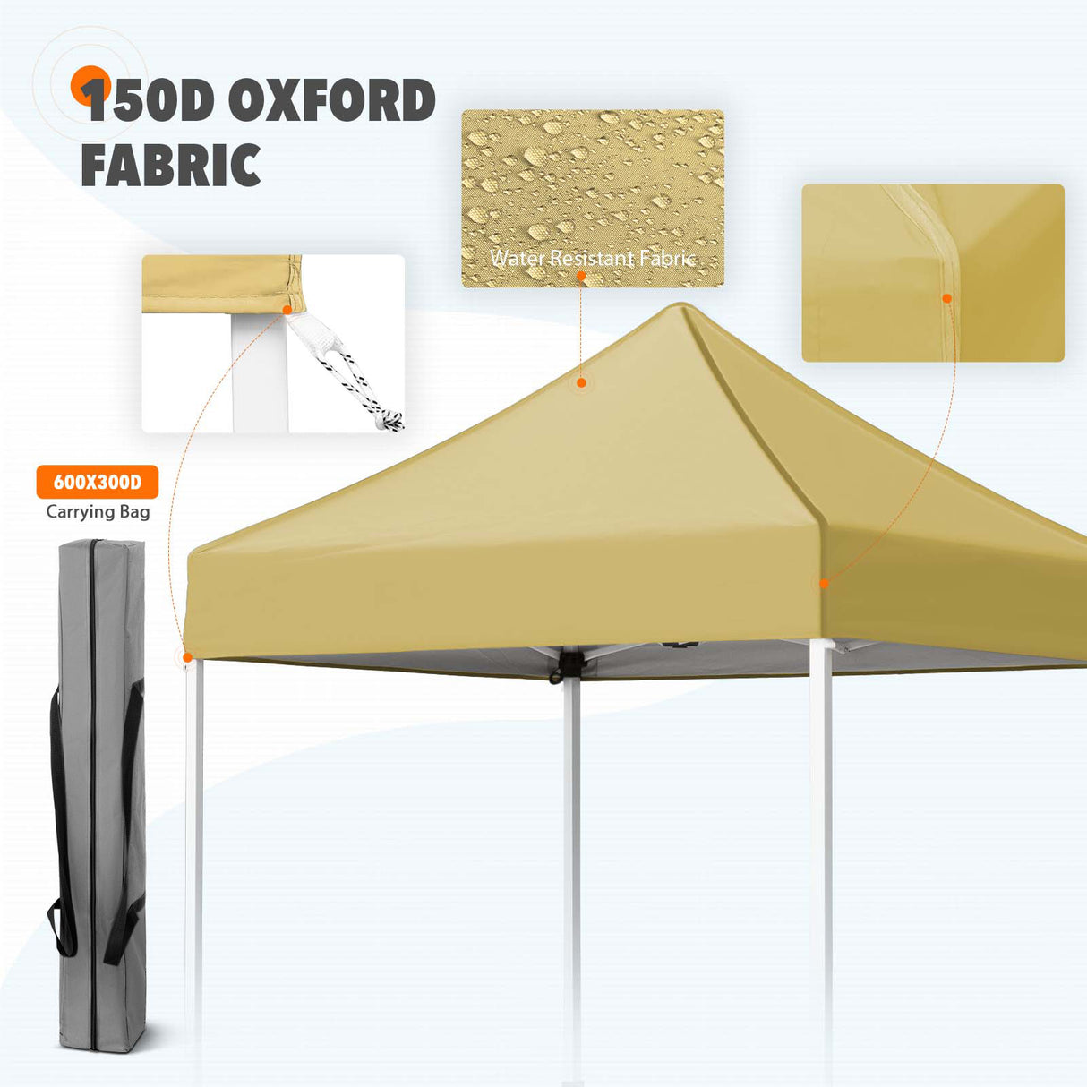 5x5 Pop Up Canopy Tent Instant Straight Leg  Outdoor Canopy Easy Set-up