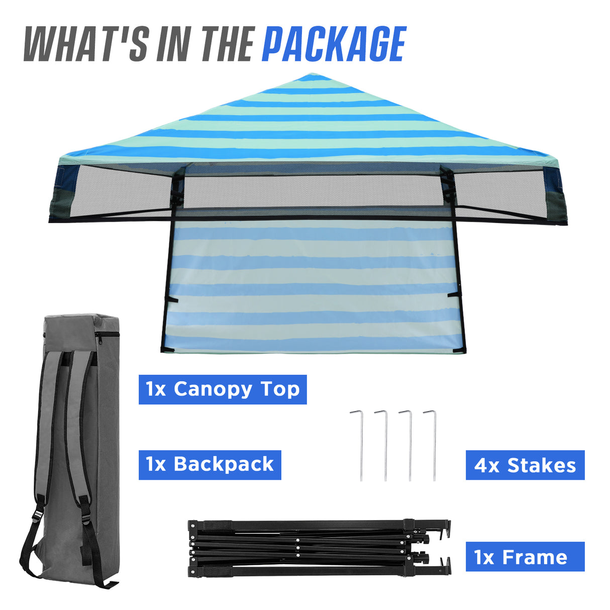 8x8 Backpack Pop Up Canopy Tent w/ Sidewall 8x8 Base 6x6 Top,Unique Printing Fabric