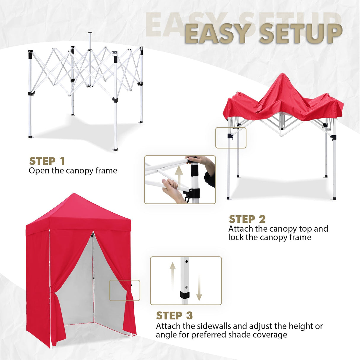 5x5 Instant Canopy with 4 - Side Wall Panels - Eagle Peak Custom Canopy Tent