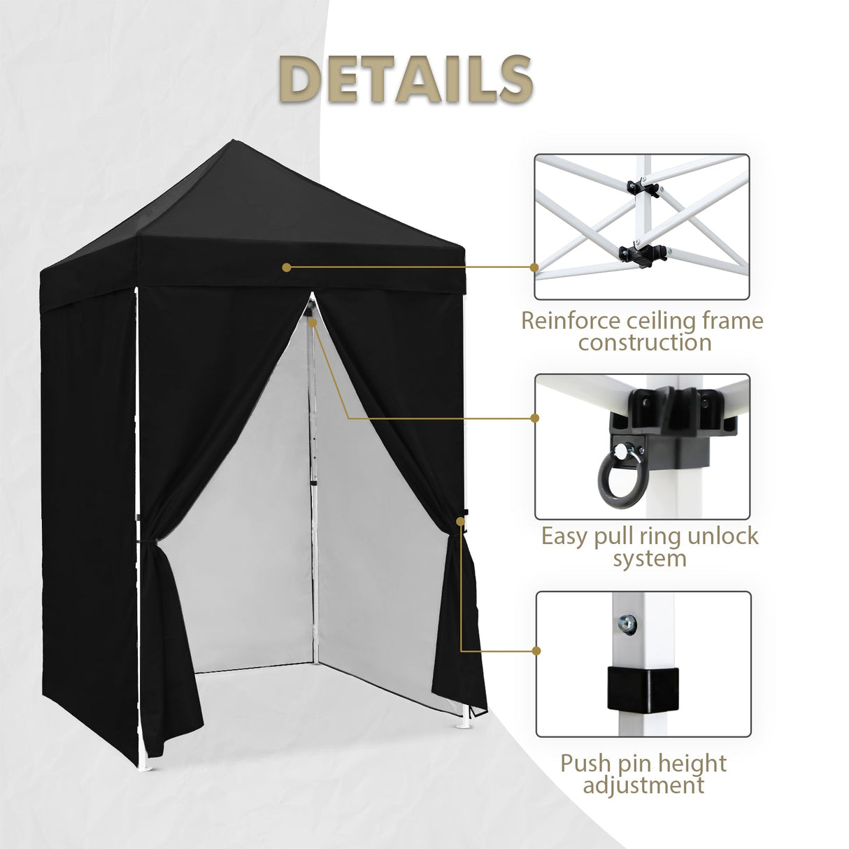 5x5 Instant Canopy with 4 - Side Wall Panels - Eagle Peak Custom Canopy Tent