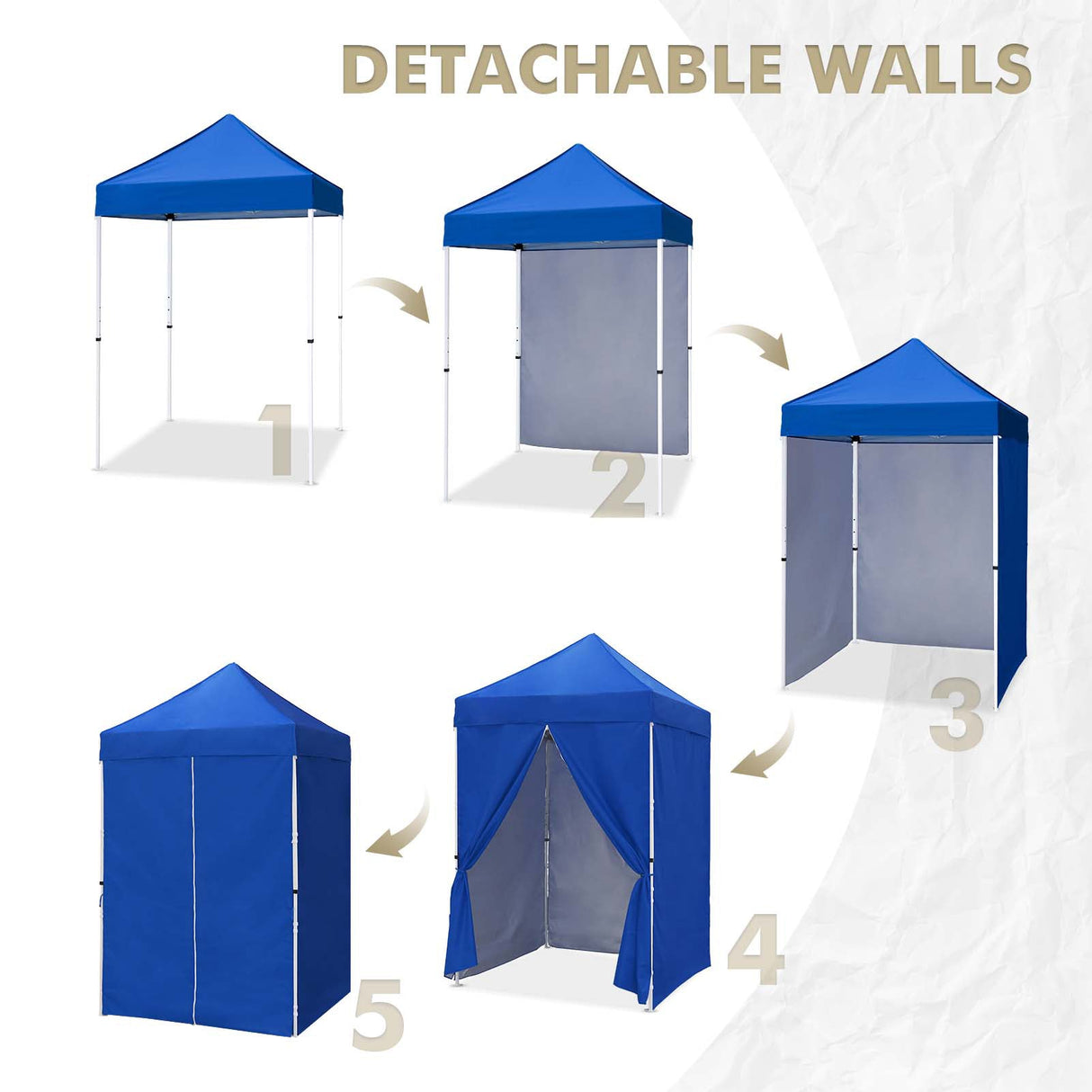 5x5 Instant Canopy with 4 - Side Wall Panels - Eagle Peak Custom Canopy Tent