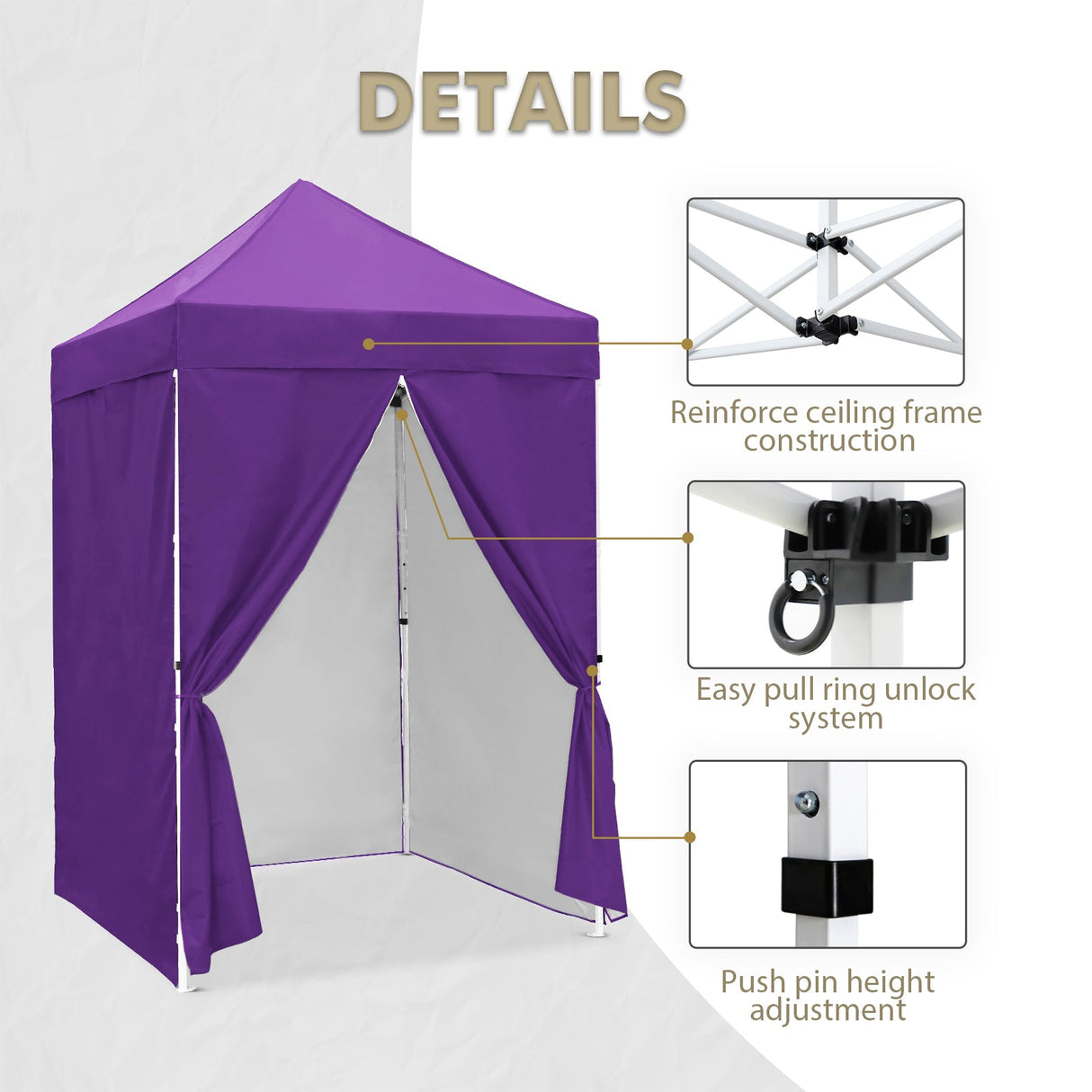 5x5 Instant Canopy with 4 - Side Wall Panels - Eagle Peak Custom Canopy Tent