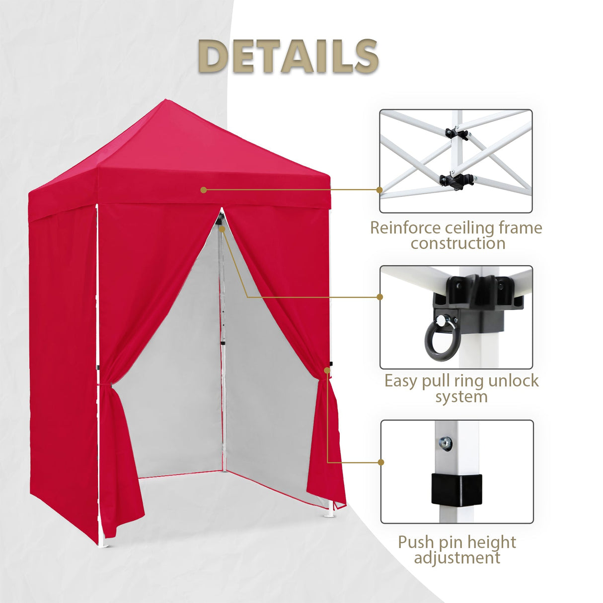 5x5 Instant Canopy with 4 - Side Wall Panels - Eagle Peak Custom Canopy Tent