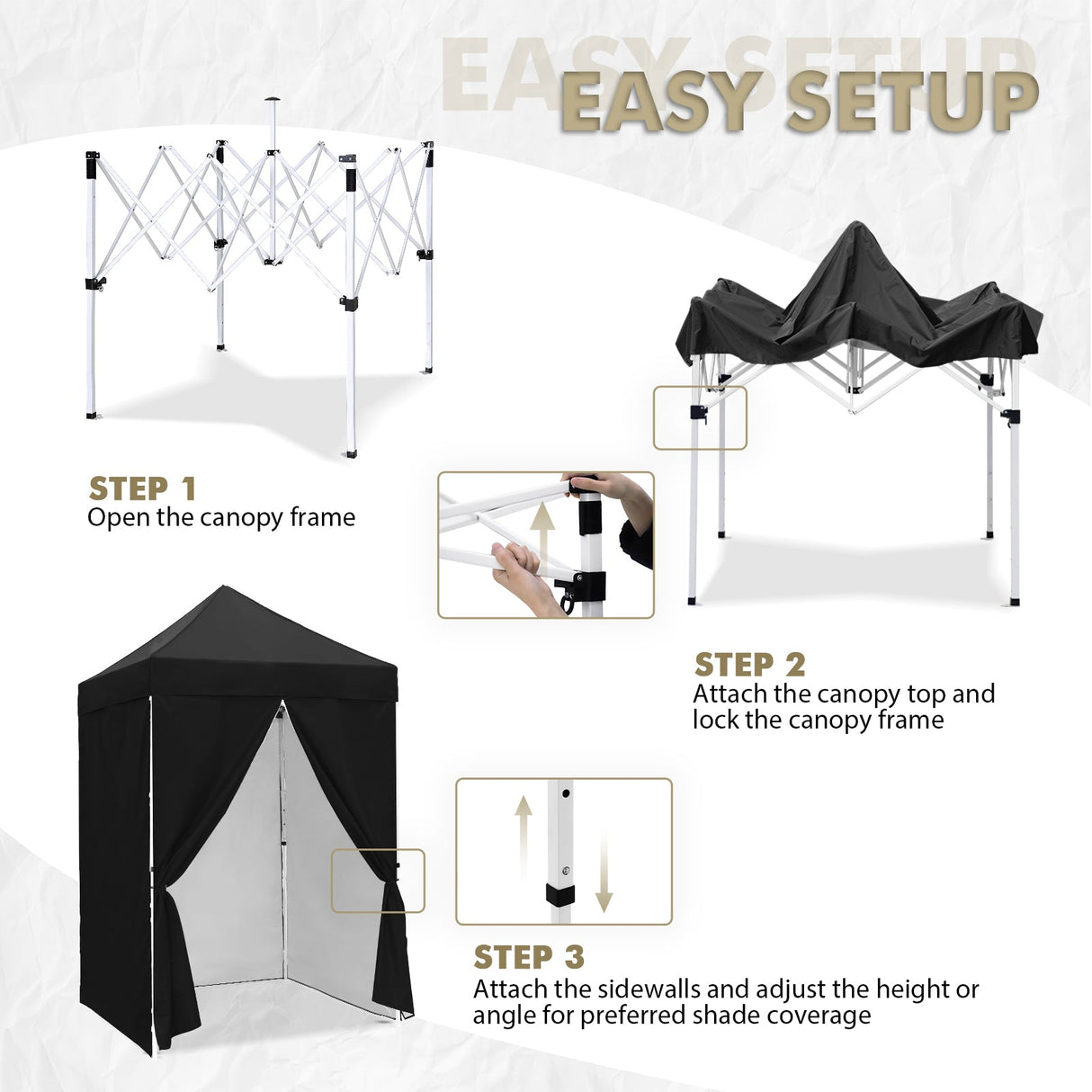 5x5 Instant Canopy with 4 - Side Wall Panels - Eagle Peak Custom Canopy Tent