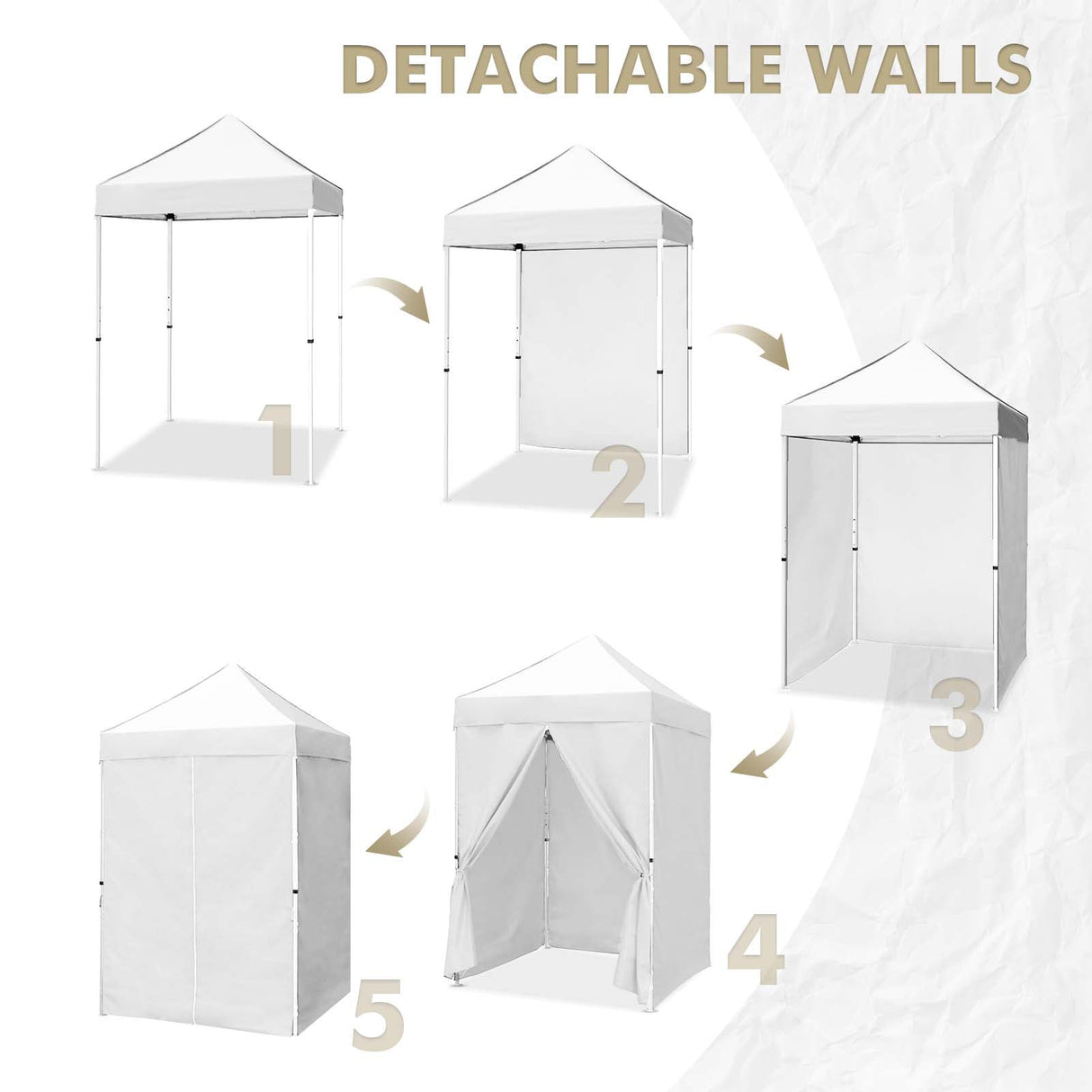 5x5 Instant Canopy with 4 - Side Wall Panels - Eagle Peak Custom Canopy Tent