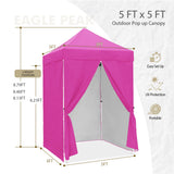 5x5 Instant Canopy with 4 - Side Wall Panels - Eagle Peak Custom Canopy Tent