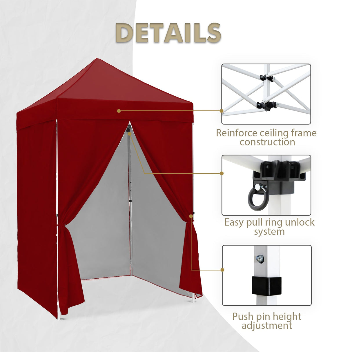 5x5 Instant Canopy with 4 - Side Wall Panels - Eagle Peak Custom Canopy Tent