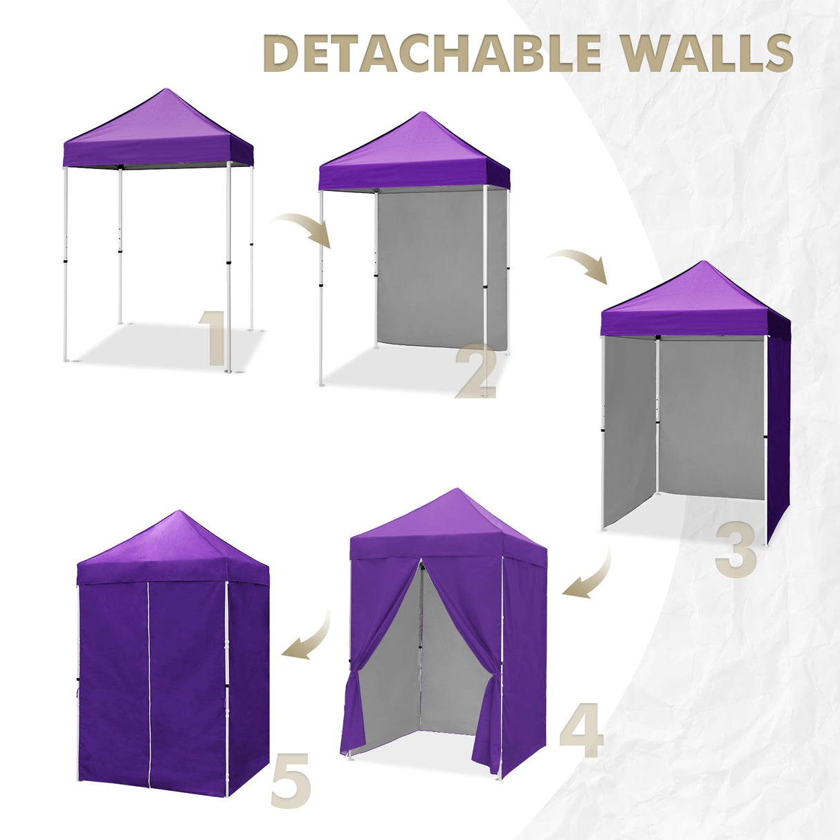 5x5 Instant Canopy with 4 - Side Wall Panels - Eagle Peak Custom Canopy Tent