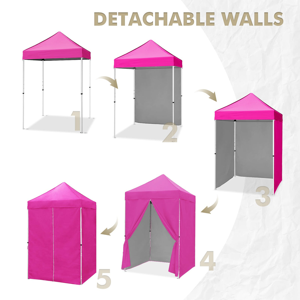 5x5 Instant Canopy with 4 - Side Wall Panels - Eagle Peak Custom Canopy Tent