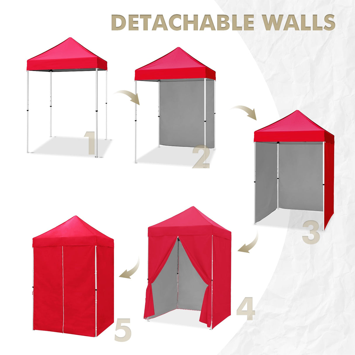 5x5 Instant Canopy with 4 - Side Wall Panels - Eagle Peak Custom Canopy Tent