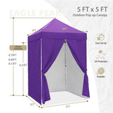 5x5 Instant Canopy with 4 - Side Wall Panels - Eagle Peak Custom Canopy Tent