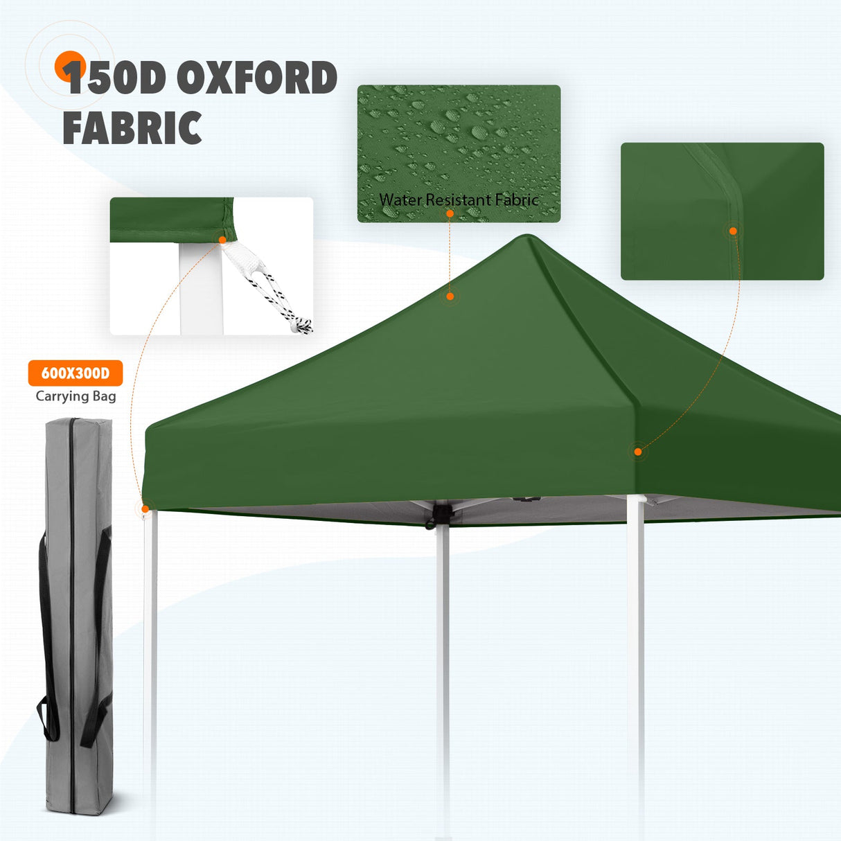 5x5 Pop Up Canopy Tent Instant Straight Leg Outdoor Canopy Easy Set - up - Eagle Peak Custom Canopy Tent