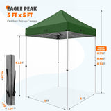 5x5 Pop Up Canopy Tent Instant Straight Leg Outdoor Canopy Easy Set - up - Eagle Peak Custom Canopy Tent