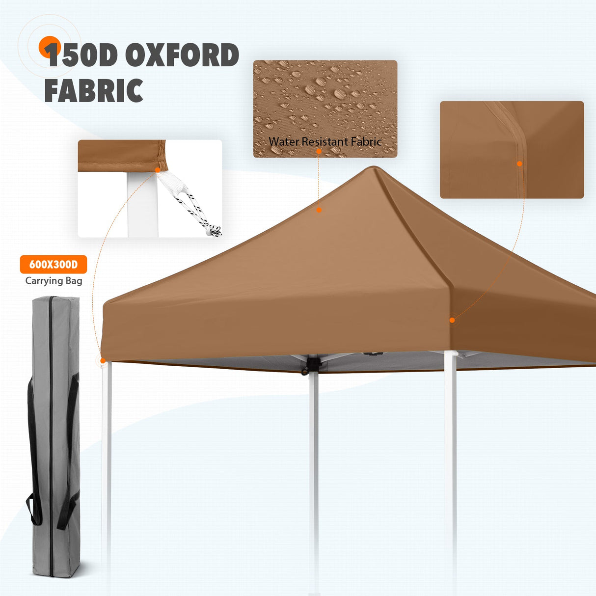 5x5 Pop Up Canopy Tent Instant Straight Leg Outdoor Canopy Easy Set - up - Eagle Peak Custom Canopy Tent