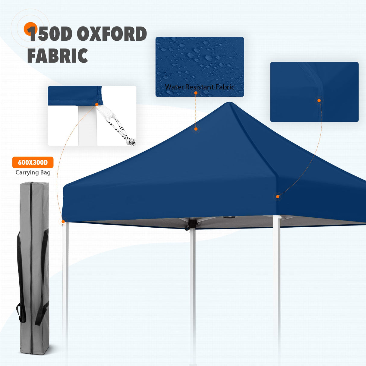 5x5 Pop Up Canopy Tent Instant Straight Leg Outdoor Canopy Easy Set - up - Eagle Peak Custom Canopy Tent