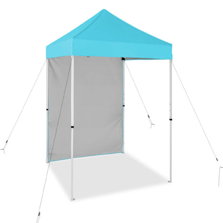 5x5 Straight Leg Pop Up Canopy Tent with One Removable Sunwall - Eagle Peak Custom Canopy Tent