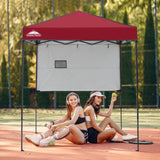 6x4 ft Instant Pop Up Canopy with Adjustable Sun Wall