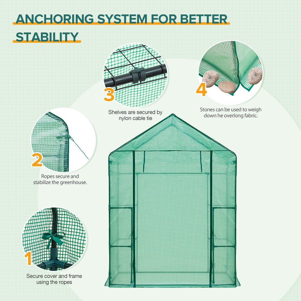 61"x28"x79"Walk in 3 - Tier Greenhouse - Eagle Peak Custom Canopy Tent