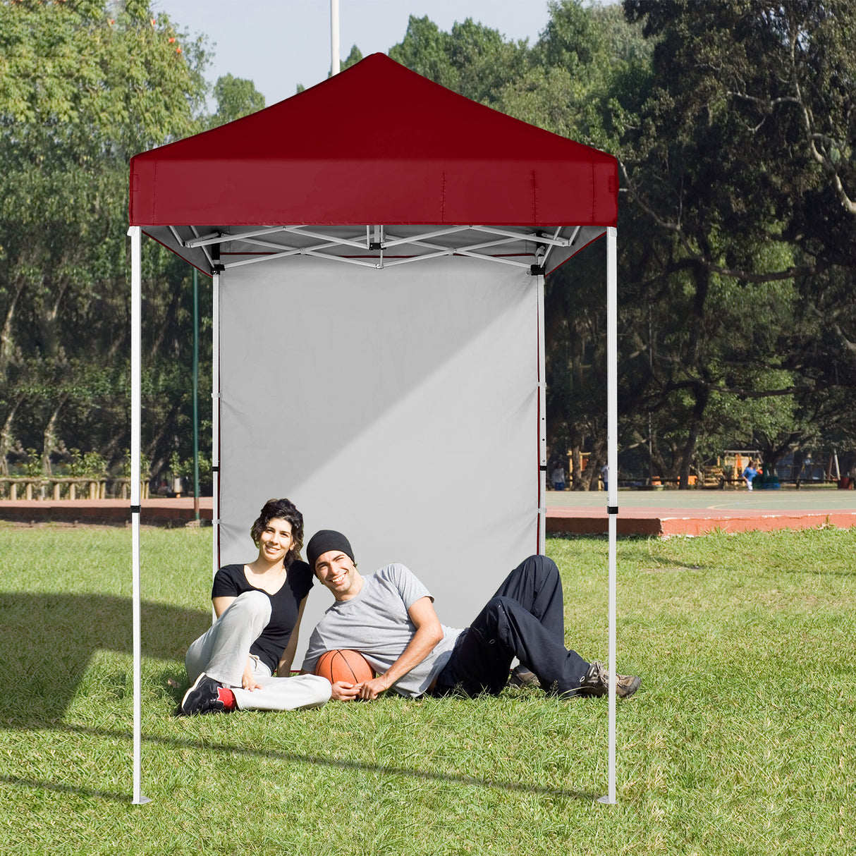 EAGLE PEAK Straight Leg Outdoor Portable Canopy Tent with Removable Sunwalls 5x5 ft, Carry Bag Included