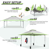 13x13 Straight Leg Pop Up Canopy Tent with 169 sqft of Shade