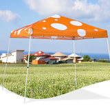 Slant Leg Pop up Canopy Tent, 10x10 Base 8x8 Top with SHADE GRAPHiX High Quality Digital Printed Top