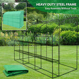 9.9x4.9x7.1 Outdoor Lean to Walk-in Greenhouse with Shelf