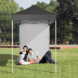 EAGLE PEAK Straight Leg Outdoor Portable Canopy Tent with Removable Sunwalls 5x5 ft, Carry Bag Included