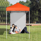 5x5 Straight Leg Pop Up Canopy Tent with One Removable Sunwall