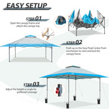 13x13 Straight Leg Pop Up Canopy Tent with 169 sqft of Shade