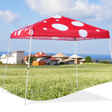 Slant Leg Pop up Canopy Tent, 10x10 Base 8x8 Top with SHADE GRAPHiX High Quality Digital Printed Top