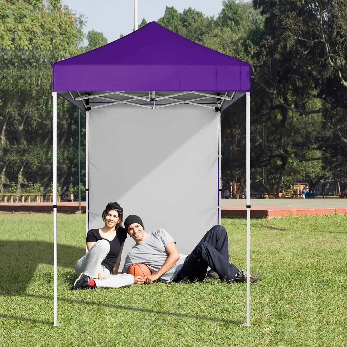 EAGLE PEAK Straight Leg Outdoor Portable Canopy Tent with Removable Sunwalls 5x5 ft, Carry Bag Included