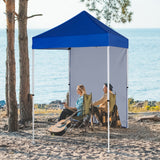 5x5 Straight Leg Pop Up Canopy Tent with One Removable Sunwall