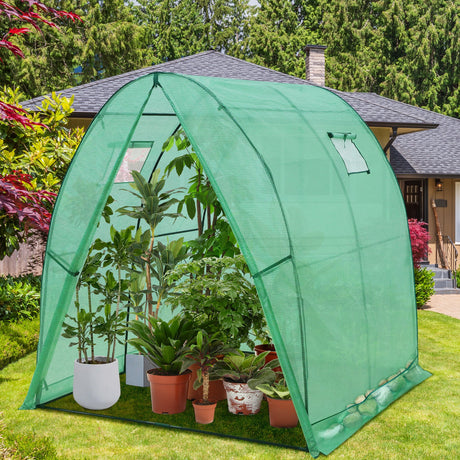 70.9"x70.9"x78.7" Tunnel Greenhouse - Eagle Peak Custom Canopy Tent