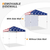 8x8 Pop Up Straight Leg Canopy with Sidewall - Eagle Peak Custom Canopy Tent