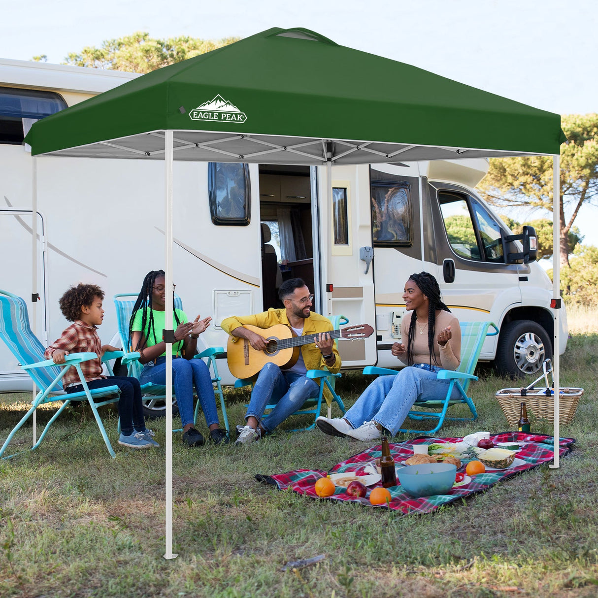 8x8 Pop Up Straight Leg Canopy with Wheeled Bag - Eagle Peak Custom Canopy Tent