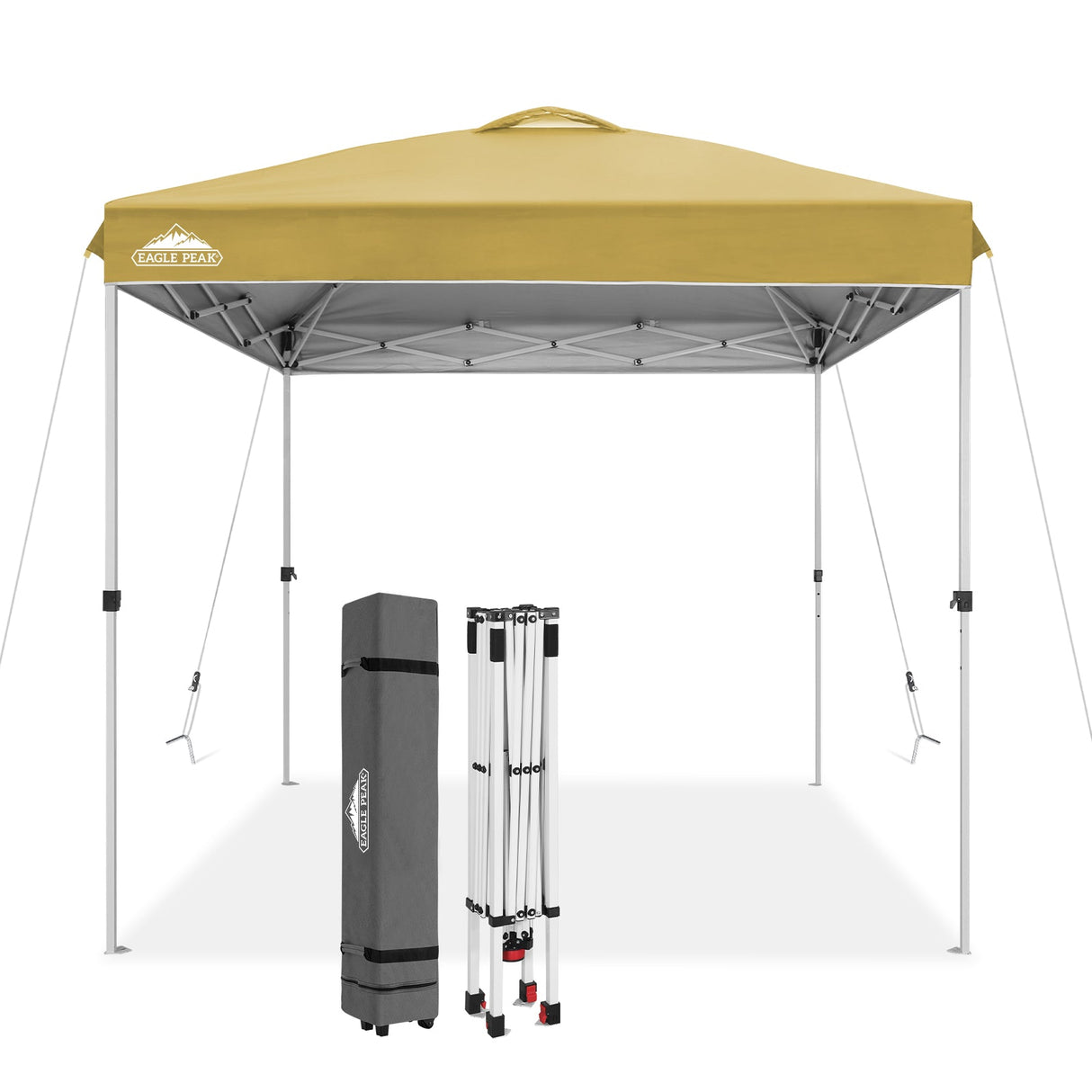 8x8 Pop Up Straight Leg Canopy with Wheeled Bag - Eagle Peak Custom Canopy Tent