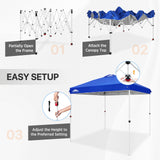 8x8 Pop Up Straight Leg Canopy with Wheeled Bag - Eagle Peak Custom Canopy Tent