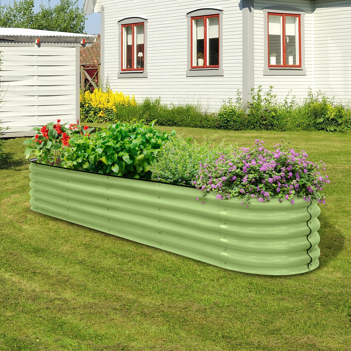 9 in 1 Modular 17in Customizable Elevated Raised Garden Bed, Olive Green - Eagle Peak Custom Canopy Tent