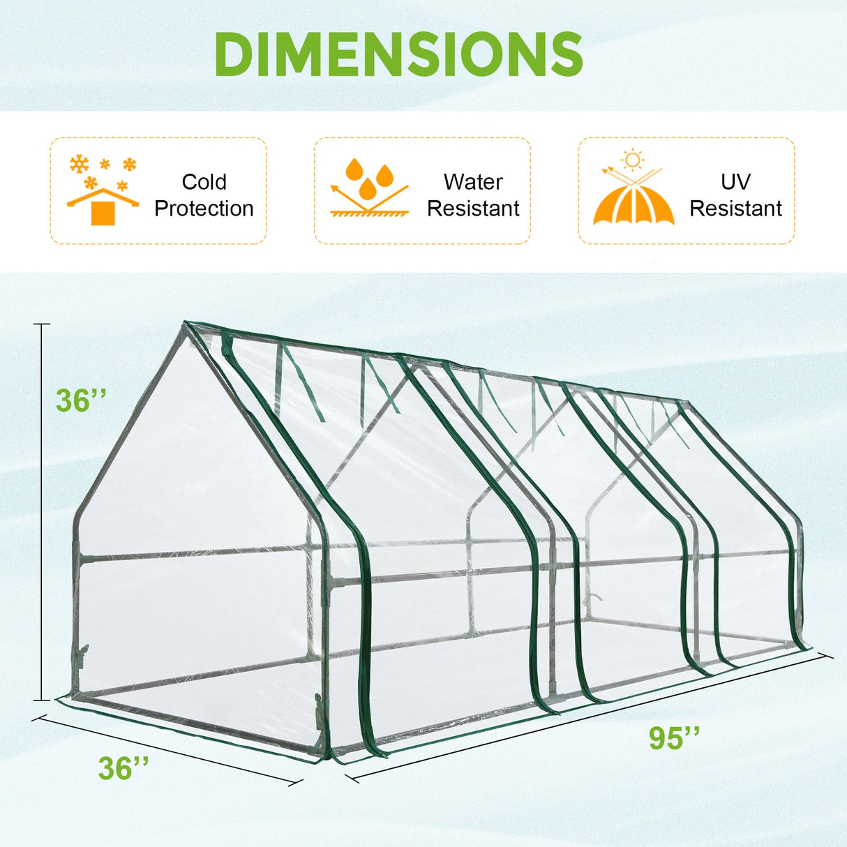 96"x36"x36" Mini Garden Portable Greenhouse - Eagle Peak Custom Canopy Tent