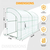 9.9x4.9x7.1 Outdoor Lean to Walk - in Greenhouse with Shelf - Eagle Peak Custom Canopy Tent