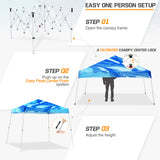 Slant Leg Pop up Canopy Tent, 10x10 Base 8x8 Top with SHADE GRAPHiX High Quality Digital Printed Top