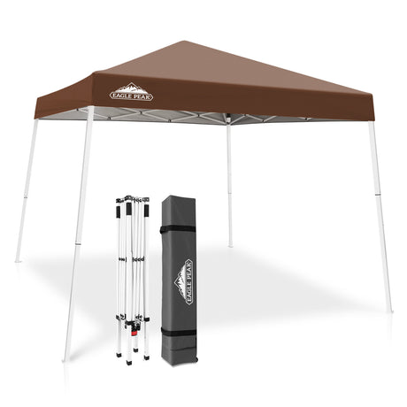 Slant Leg Pop up Canopy Tent, 10x10 Base 8x8 Top