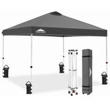 Easy Setup Straight Leg 10x10 Pop Up Canopy Tent w/ 100 sqft of Shade