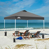 Easy Setup Straight Leg 10x10 Pop Up Canopy Tent w/ 100 sqft of Shade