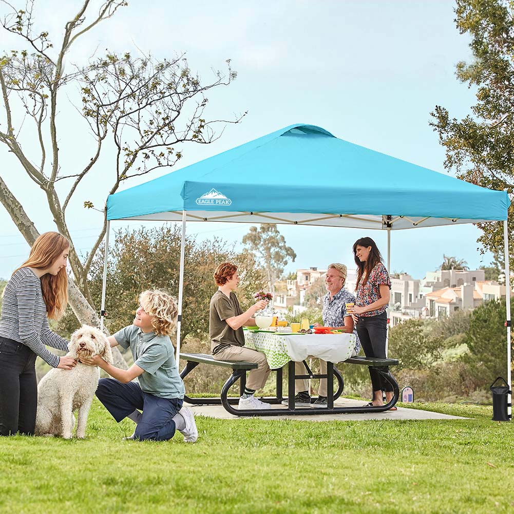 Easy Setup Straight Leg 10x10 Pop Up Canopy Tent w/ 100 sqft of Shade