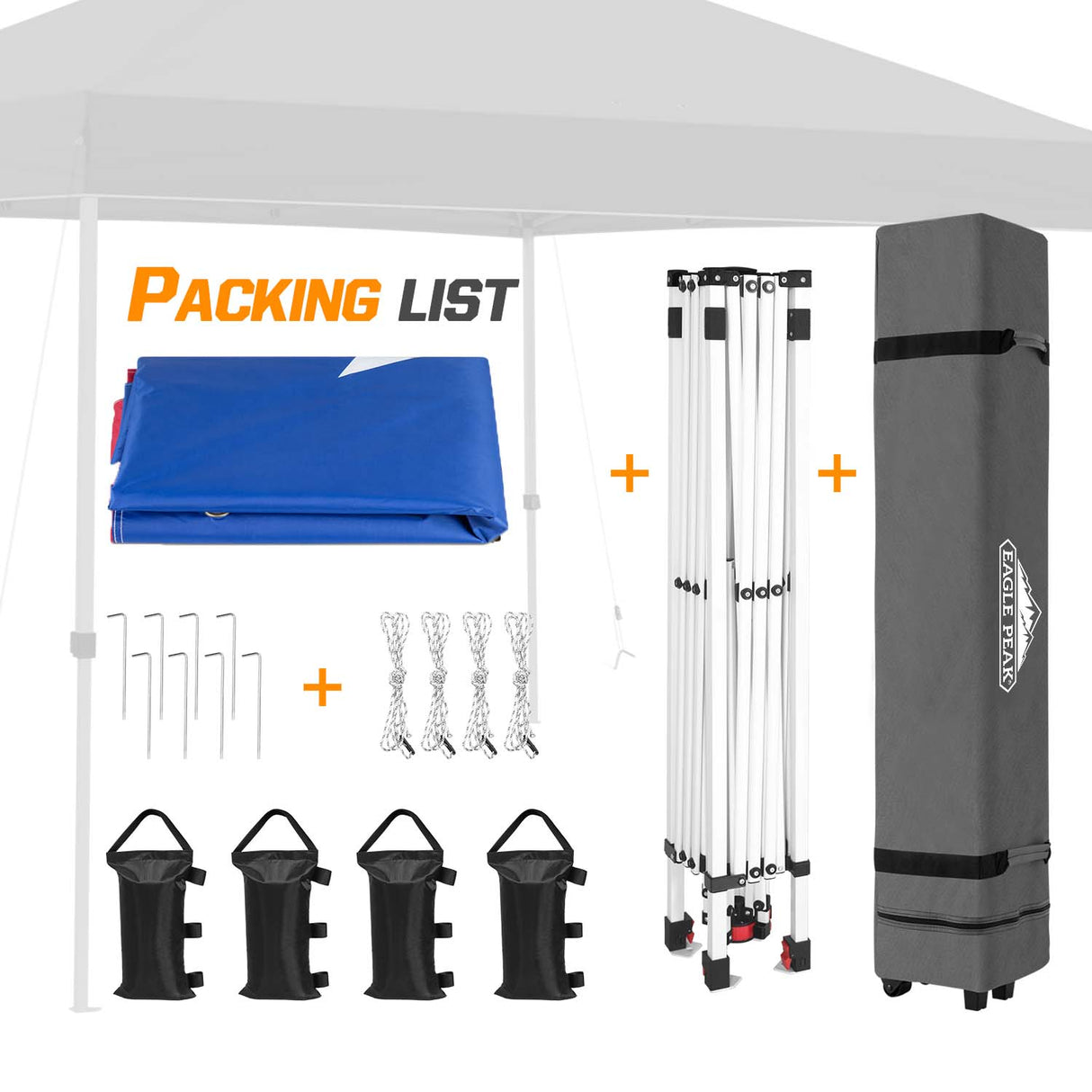 Easy Setup Straight Leg 10x10 Pop Up Canopy Tent w/ 100 sqft of Shade