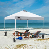 Easy Setup Straight Leg 10x10 Pop Up Canopy Tent w/ 100 sqft of Shade