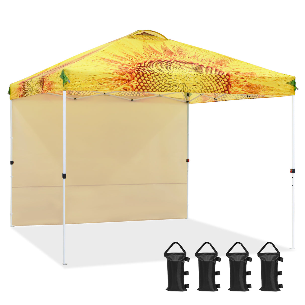 10x10 Commercial Pop up Canopy with 1 Sidewall, - Eagle Peak Custom Canopy Tent