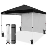 10X10 COMMERCIAL POP UP CANOPY TENT WITH ONE DETACHABLE SIDEWALL