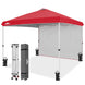 10X10 COMMERCIAL POP UP CANOPY TENT WITH ONE DETACHABLE SIDEWALL